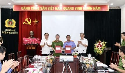 Viện kiểm sát - Công an quận Ba Đình ký kết Quy chế phối hợp về giải...